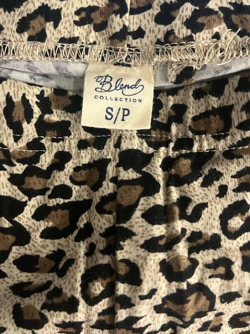 BLEND Leopard Print Leggings + TODAY'S DESIGN Black Embroidered Leggings